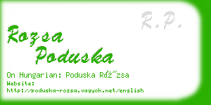 rozsa poduska business card